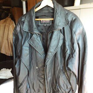 Wilson’s Men’s Leather Motorcycle Coat